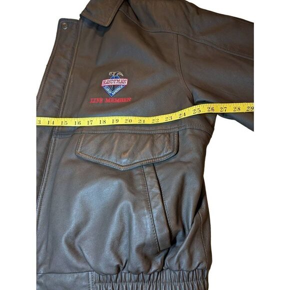 NWOT Handyman leather bomber jacket.vintage - Picture 3 of 11